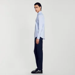 Homme SANDRO Chemise Coupe Classique En Coton