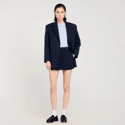 Femme SANDRO Chemise Courte à Col Bijou