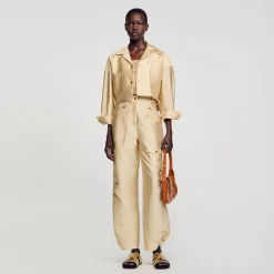 Femme SANDRO Chemise Courte Satinée