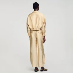 Femme SANDRO Chemise Courte Satinée