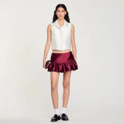 Femme SANDRO Chemise Courte Strassée