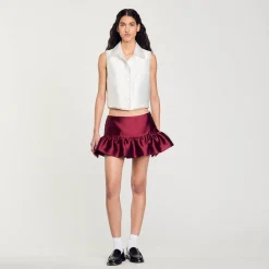 Femme SANDRO Chemise Courte Strassée