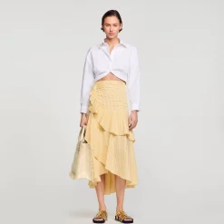 Femme SANDRO Chemise Courte Torsadée