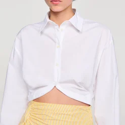 Femme SANDRO Chemise Courte Torsadée