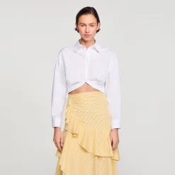 Femme SANDRO Chemise Courte Torsadée