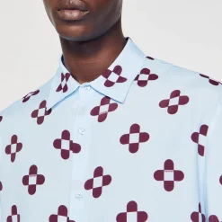 Homme SANDRO Chemise Cross Flower Manches Courtes