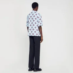 Homme SANDRO Chemise Cross Flower Manches Courtes