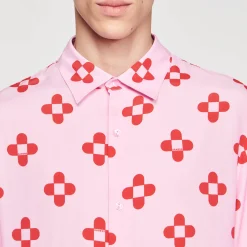 Homme SANDRO Chemise Cross Flower Manches Courtes
