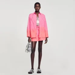 Femme SANDRO Chemise Dip Dye Strassée