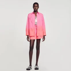 Femme SANDRO Chemise Dip Dye Strassée