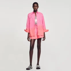 Femme SANDRO Chemise Dip Dye Strassée
