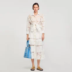 Femme SANDRO Chemise En Broderie Anglaise