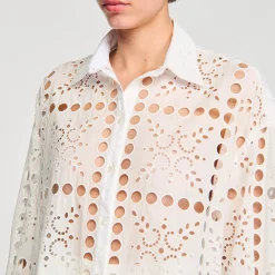 Femme SANDRO Chemise En Broderie Anglaise