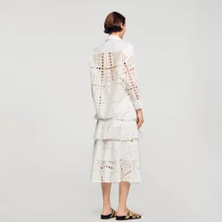 Femme SANDRO Chemise En Broderie Anglaise
