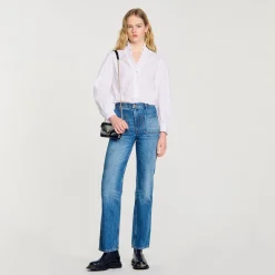Femme SANDRO Chemise En Coton Biologique