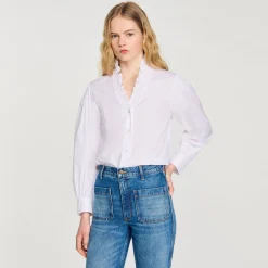 Femme SANDRO Chemise En Coton Biologique