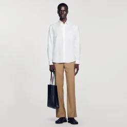 Homme SANDRO Chemise En Coton Et Lin