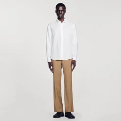 Homme SANDRO Chemise En Coton Et Lin