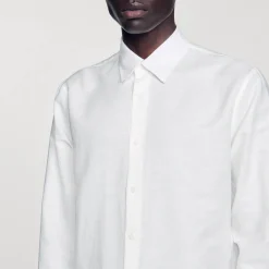 Homme SANDRO Chemise En Coton Et Lin