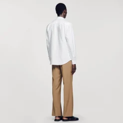 Homme SANDRO Chemise En Coton Et Lin