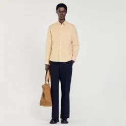Homme SANDRO Chemise En Coton Et Lin