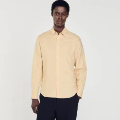 Homme SANDRO Chemise En Coton Et Lin