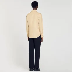 Homme SANDRO Chemise En Coton Et Lin