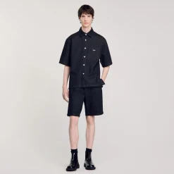 Homme SANDRO Chemise En Denim Brut