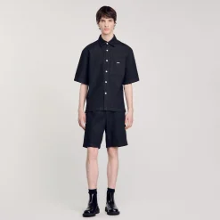 Homme SANDRO Chemise En Denim Brut