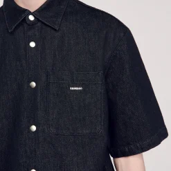 Homme SANDRO Chemise En Denim Brut