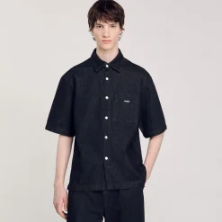 Homme SANDRO Chemise En Denim Brut