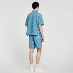 Homme SANDRO Chemise En Denim Square Cross