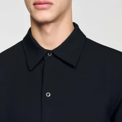 Homme SANDRO Chemise En Jersey à Manches Longues