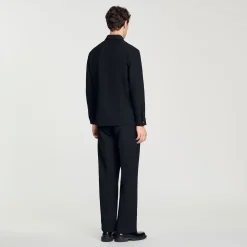 Homme SANDRO Chemise En Jersey à Manches Longues