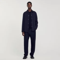 Homme SANDRO Chemise En Jersey à Manches Longues