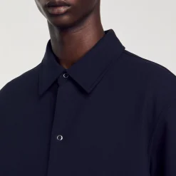 Homme SANDRO Chemise En Jersey à Manches Longues
