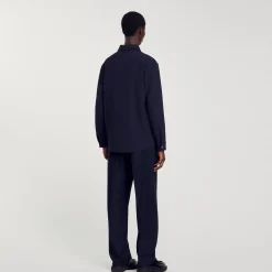 Homme SANDRO Chemise En Jersey à Manches Longues