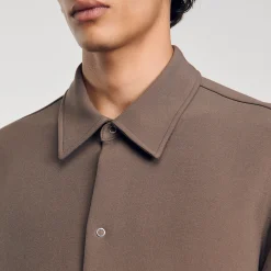 Homme SANDRO Chemise En Jersey à Manches Longues