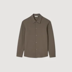 Homme SANDRO Chemise En Jersey à Manches Longues