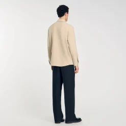 Homme SANDRO Chemise En Jersey à Manches Longues