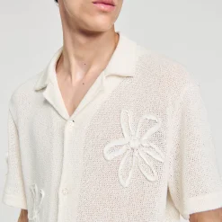 Homme SANDRO Chemise En Maille à Fleurs