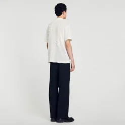 Homme SANDRO Chemise En Maille à Fleurs
