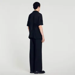 Homme SANDRO Chemise En Maille à Fleurs