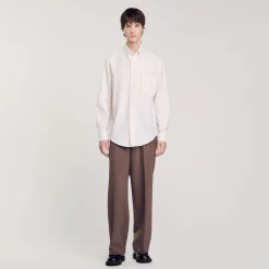 Homme SANDRO Chemise En Oxford Flannel