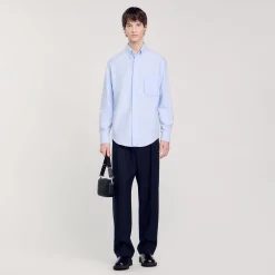 Homme SANDRO Chemise En Oxford Flannel