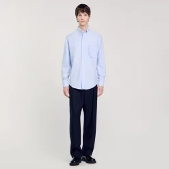 Homme SANDRO Chemise En Oxford Flannel