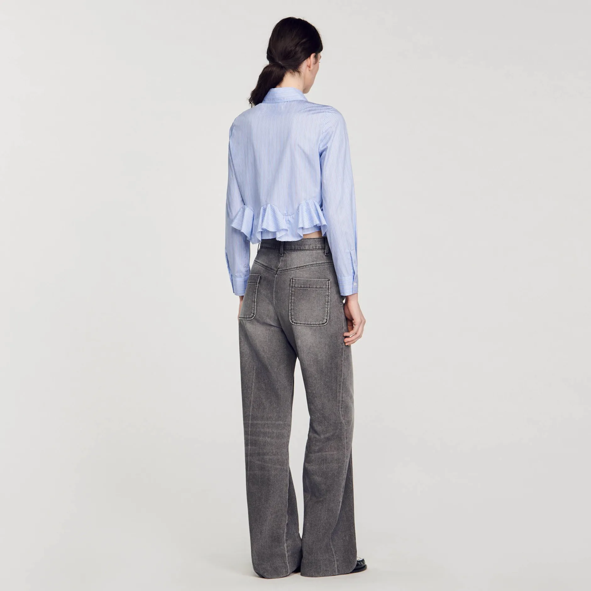 Femme SANDRO Chemise En Popeline Rayée