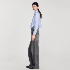 Femme SANDRO Chemise En Popeline Rayée