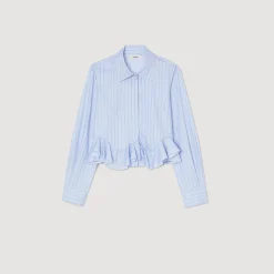 Femme SANDRO Chemise En Popeline Rayée