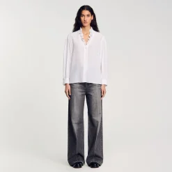 Femme SANDRO Chemise Fluide En Soie